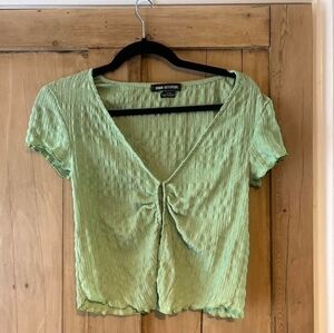 Urban Outfitters Green Front Clasp Shirt